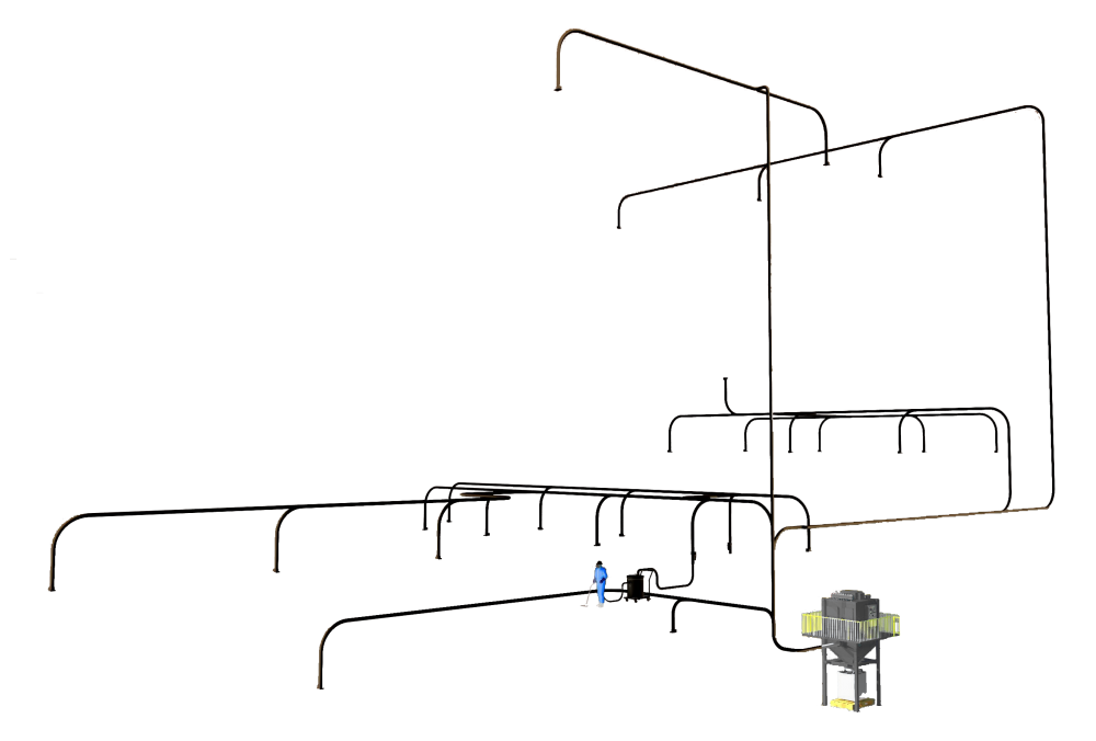 高真空水平下的集中吸風系統