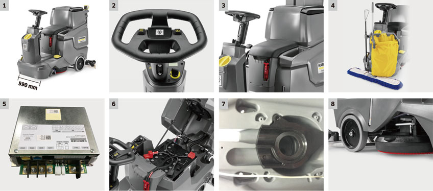 小型駕駛式洗地吸干機BD50/70細節